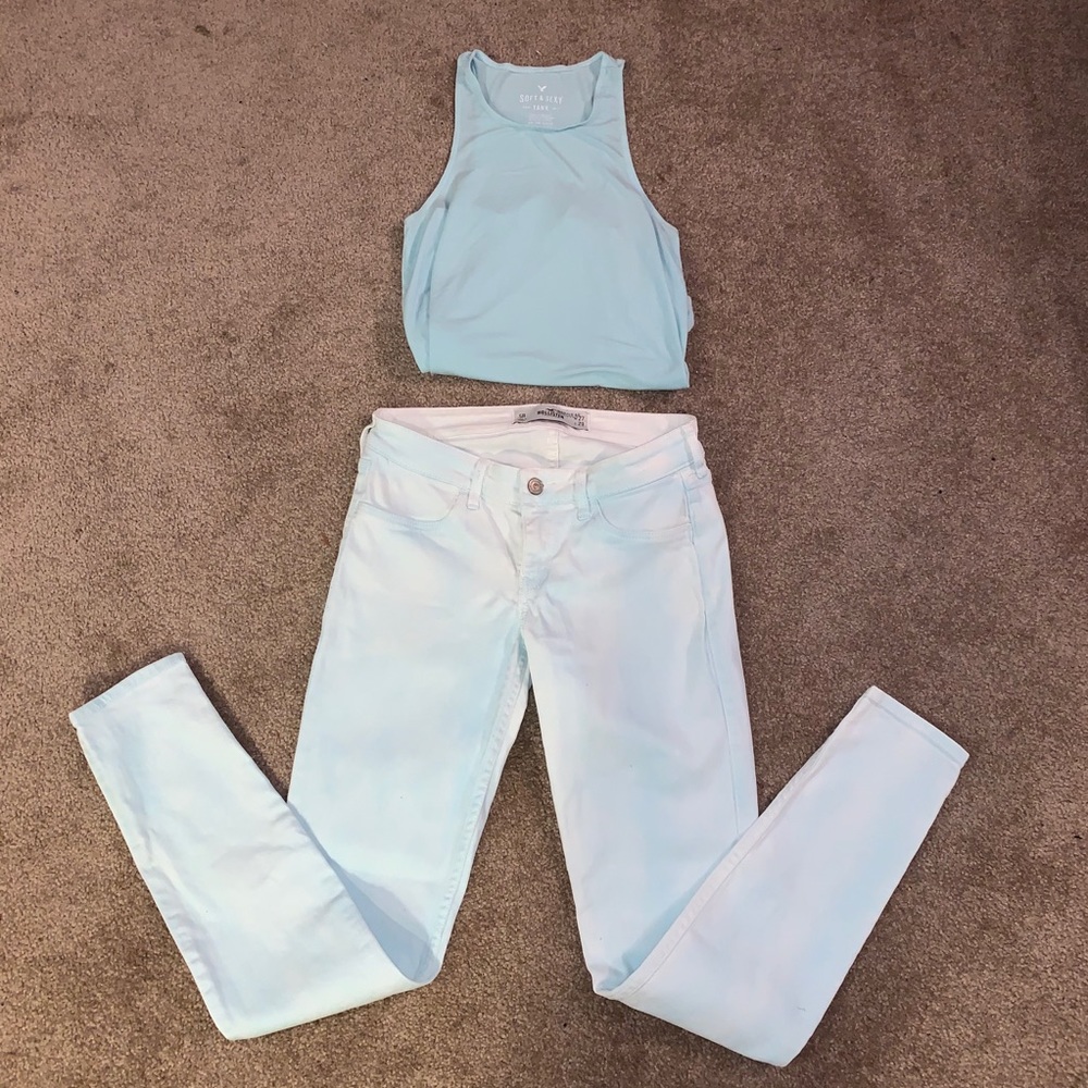 Custom HOLLISTER Jeans + A&E Super Soft Tank Top
